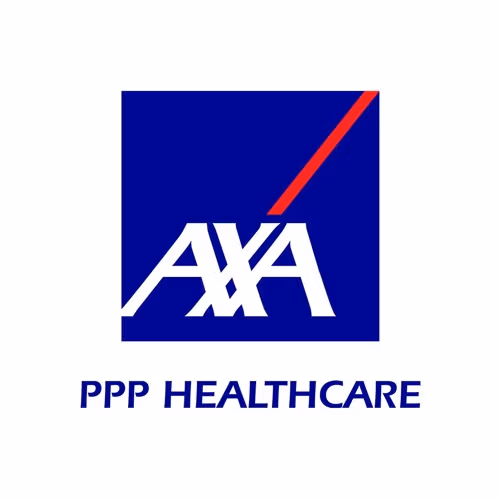 AXA PPP Healthcare logo with blue background